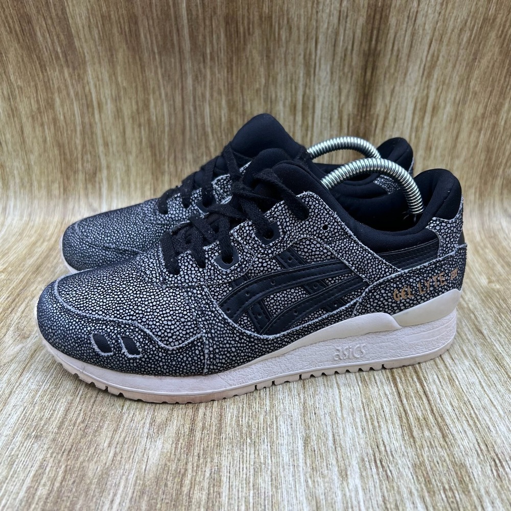 Asics Gel-Lyte III Women's Size 6 Black White Stingray Sneakers Shoes HL7E5 - Picture 3 of 10